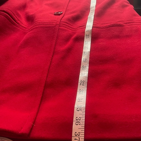Vintage Stefi Lara Red Wool & Cashmere Coat Size 18 - Picture 12 of 13